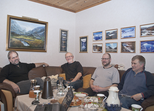 Bjerkreimsbøndene Nils Helland, Tor Sverre Fuglestad, Geir Ove Tysland og Svein Roald Tengesdal stiller spørsmål ved om utviklinga i norsk landbruk er berekraftig.