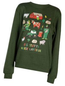 Barnestrekar: Bonde- Kompaniets genser. Utan hette, då.