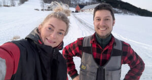 Anna Cecilia og Roger Midttun satsar på ein fjellgard 500 m.o.h. i Jølster. Foto: Privat